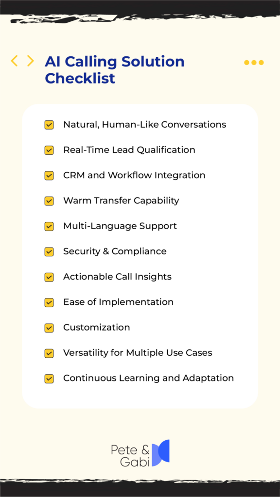 AI Calling Solution list