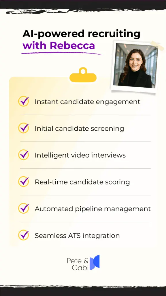 AI-powered recruiting with Rebecca