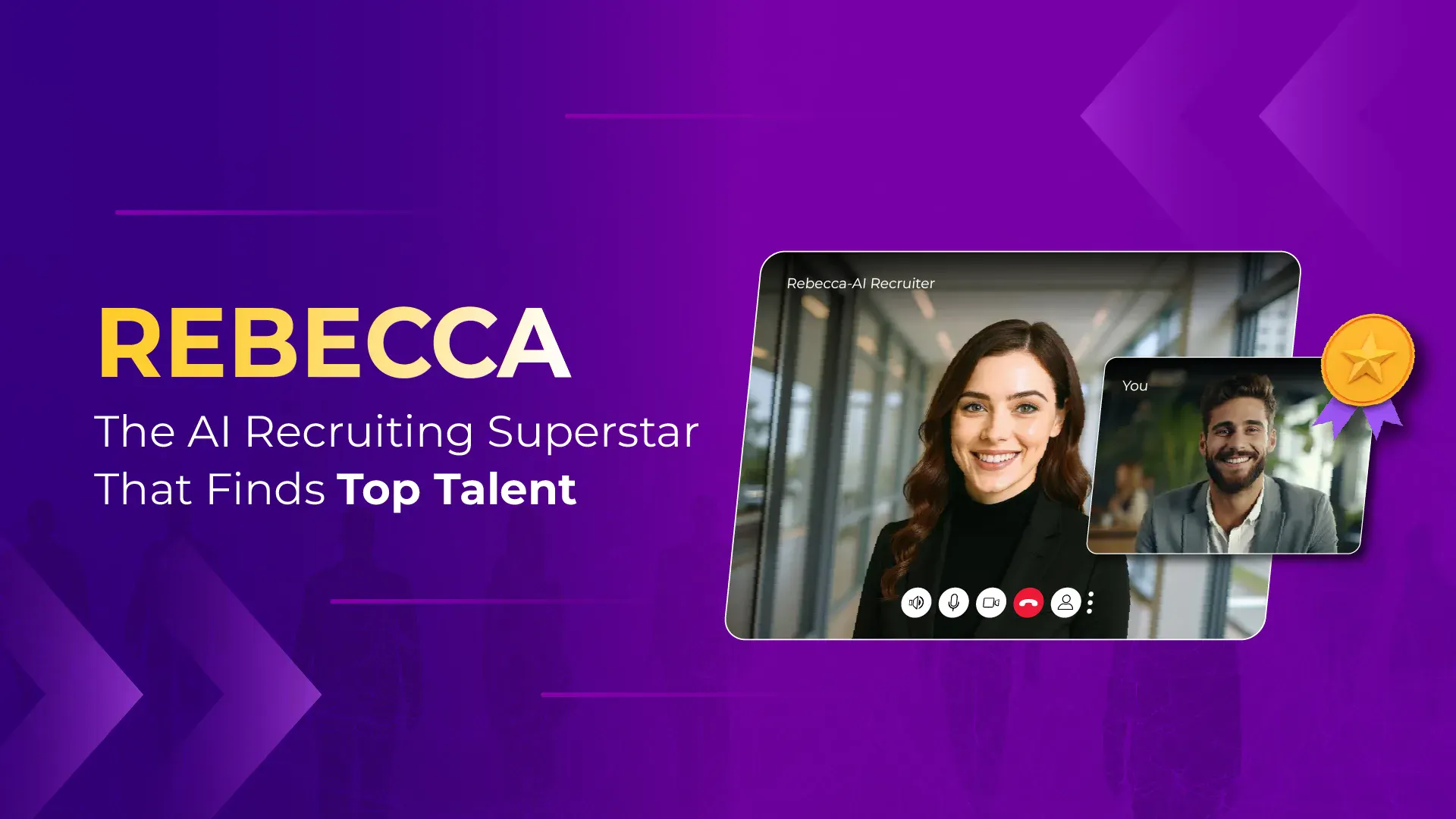 AI video interview platform Rebecca conducting candidate screening