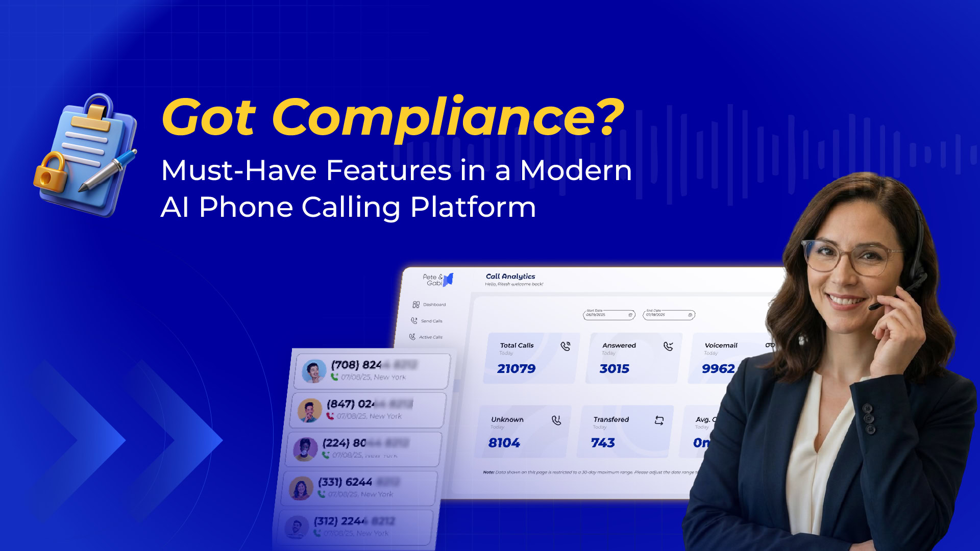 Features of an AI phone calling platform