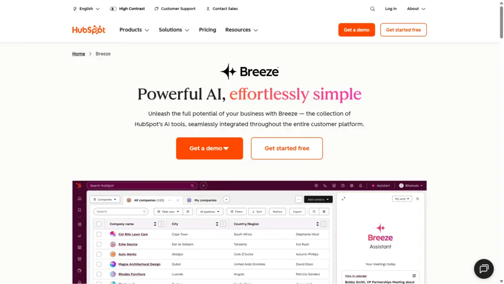 Breeze - HubSpot's AI-powered marketing assistant