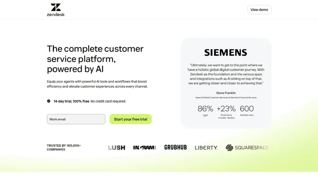 Zendesk Customer Service Platform