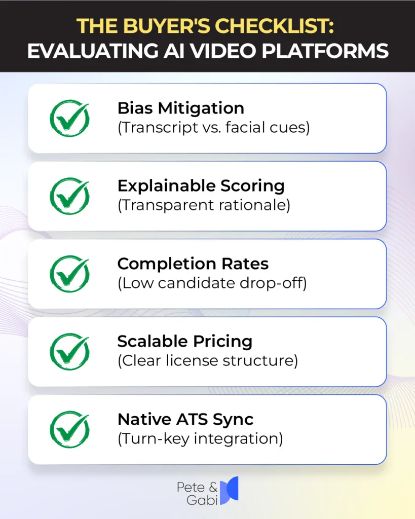 What questions should you ask any AI video interview vendor before you sign?